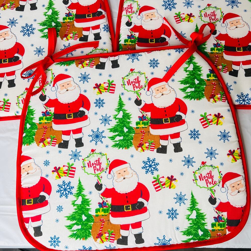 NWT Set of 3 Christmas Chair Cushion Pads